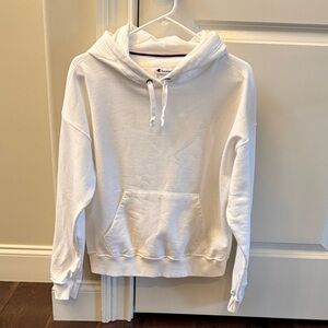 Womens Champion White Athletic Hoodie Small
